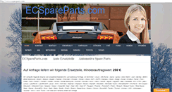 Desktop Screenshot of ecspareparts.com